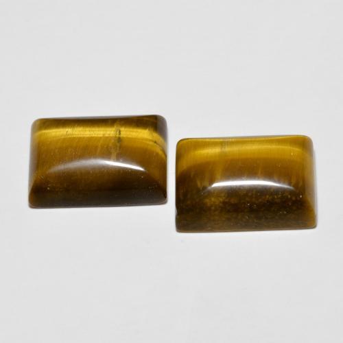 14.93 ct natürliche gold-braun Tigerauge-Edelsteine, Baguette, Lichtundurchlässig