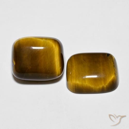 17.71 ct natürliche Mittel braun Tigerauge-Edelsteine, Kissen, Lichtundurchlässig
