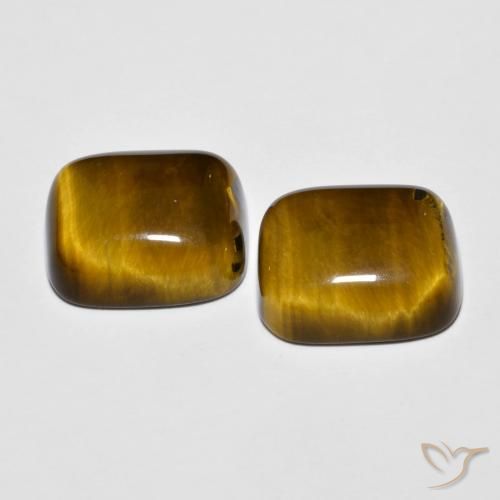 17.71 ct natürliche Mittel braun Tigerauge-Edelsteine, Kissen, Lichtundurchlässig