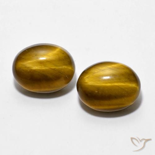 5.97ctw Natürlicher Warmes Braun Tigerauge, Oval, Lichtundurchlässig