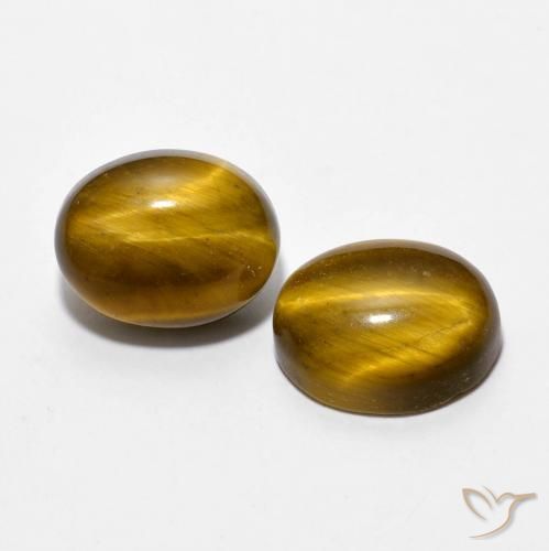 5.97 ct natürliche Warmes Braun Tigerauge-Edelsteine, Oval, Lichtundurchlässig
