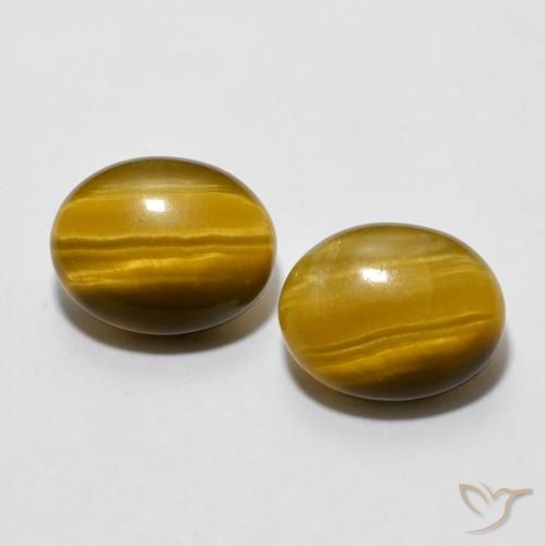 5.54 ct natürliche Warmes Braun Tigerauge-Edelsteine, Oval, Lichtundurchlässig