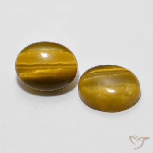 5.54 ct natürliche Warmes Braun Tigerauge-Edelsteine, Oval, Lichtundurchlässig