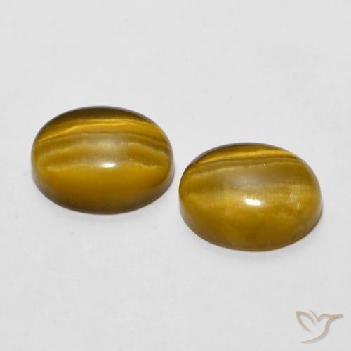 5.54 ct natürliche Warmes Braun Tigerauge-Edelsteine, Oval, Lichtundurchlässig