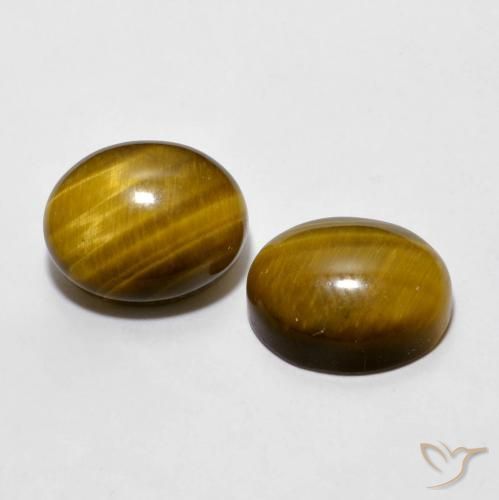 6.00 ct natürliche Warmes Braun Tigerauge-Edelsteine, Oval, Lichtundurchlässig