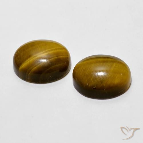 6.00 ct natürliche Warmes Braun Tigerauge-Edelsteine, Oval, Lichtundurchlässig
