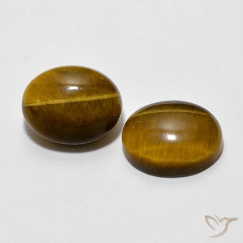 6.10 ct natürliche Mittel braun Tigerauge-Edelsteine, Oval, Lichtundurchlässig