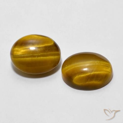 5.46 ct natürliche Warmes Braun Tigerauge-Edelsteine, Oval, Lichtundurchlässig