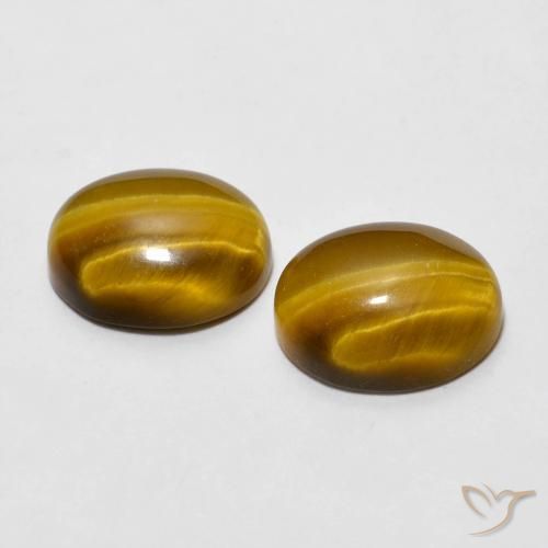 5.46 ct natürliche Warmes Braun Tigerauge-Edelsteine, Oval, Lichtundurchlässig