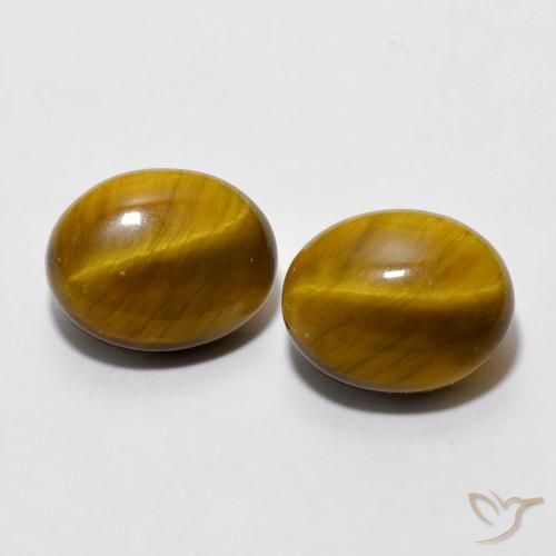 5.87ctw Natürlicher gold-braun Tigerauge, Oval, Lichtundurchlässig