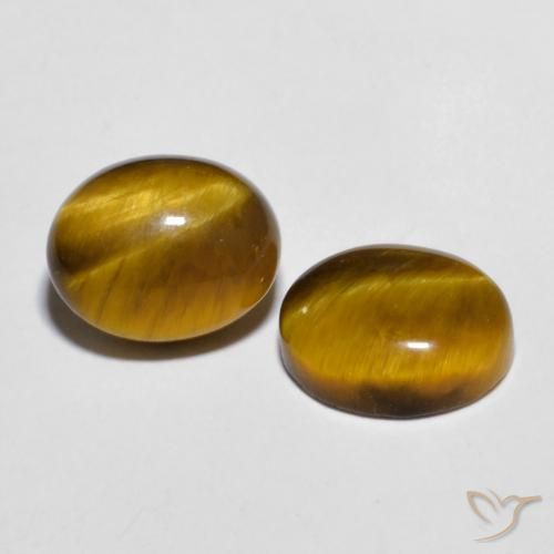 5.74 ct natürliche Lebkuchen braun Tigerauge-Edelsteine, Oval, Lichtundurchlässig