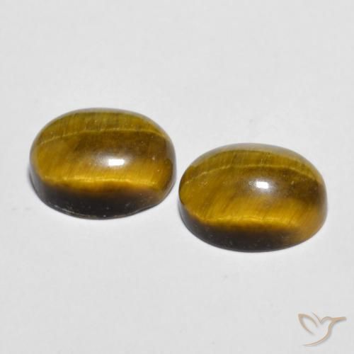 6.06 ct natürliche Warmes Braun Tigerauge-Edelsteine, Oval, Lichtundurchlässig