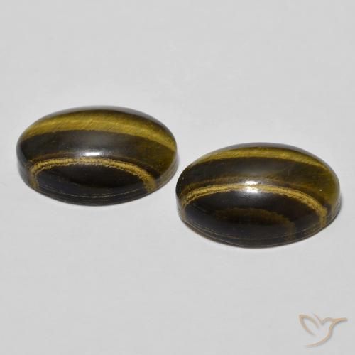 7.68 ct natürliche Warmes Braun Tigerauge-Edelsteine, Oval, Lichtundurchlässig