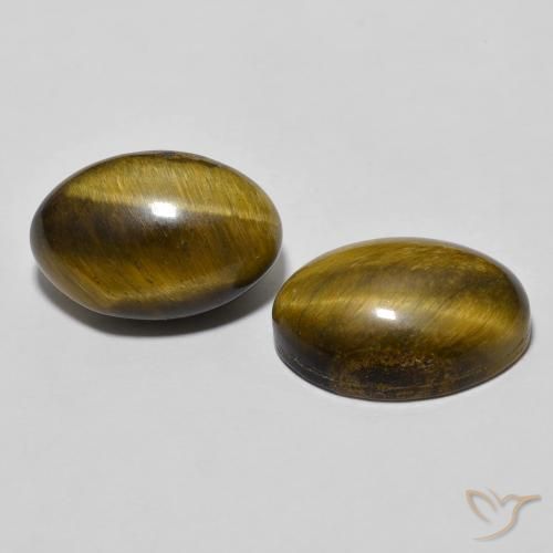7.90 ct natürliche gold-braun Tigerauge-Edelsteine, Oval, Lichtundurchlässig