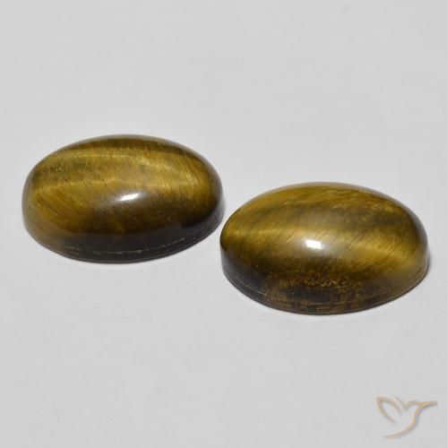 7.90 ct natürliche gold-braun Tigerauge-Edelsteine, Oval, Lichtundurchlässig