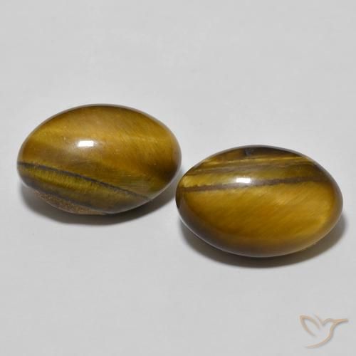 7.87ctw Natürlicher Medium Dark-Brown Tigerauge, Oval, Lichtundurchlässig