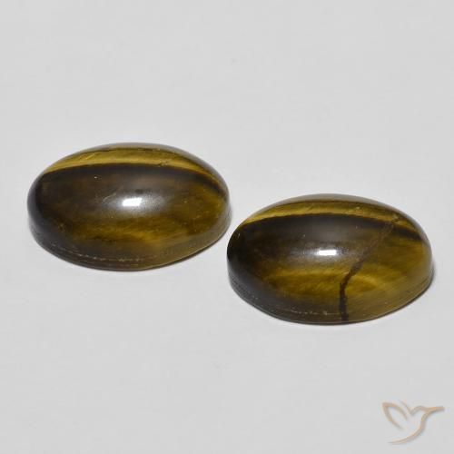 8.17 ct natürliche Warmes Braun Tigerauge-Edelsteine, Oval, Lichtundurchlässig