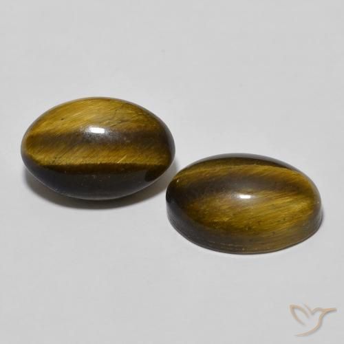7.95 ct natürliche gold-braun Tigerauge-Edelsteine, Oval, Lichtundurchlässig