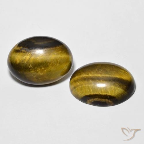 16.27 ct natürliche Warmes Braun Tigerauge-Edelsteine, Oval, Lichtundurchlässig