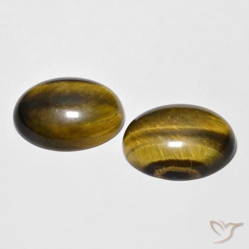 16.27 ct natürliche Warmes Braun Tigerauge-Edelsteine, Oval, Lichtundurchlässig