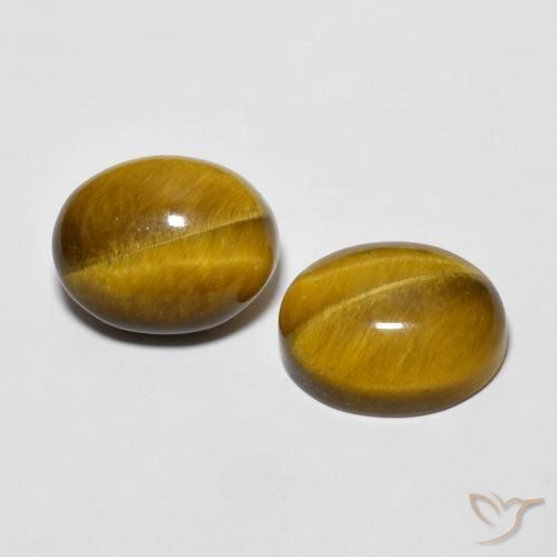 6.20 ct natürliche Warmes Braun Tigerauge-Edelsteine, Oval, Lichtundurchlässig