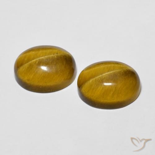 6.20 ct natürliche Warmes Braun Tigerauge-Edelsteine, Oval, Lichtundurchlässig