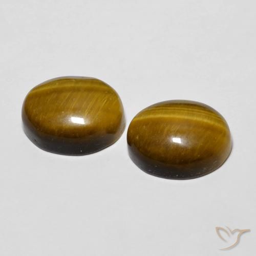 6.12 ct natürliche Warmes Braun Tigerauge-Edelsteine, Oval, Lichtundurchlässig