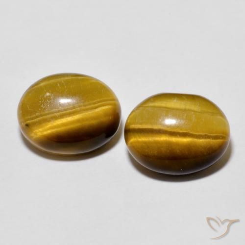 5.60ctw Natürlicher hellbraun Tigerauge, Oval, Lichtundurchlässig