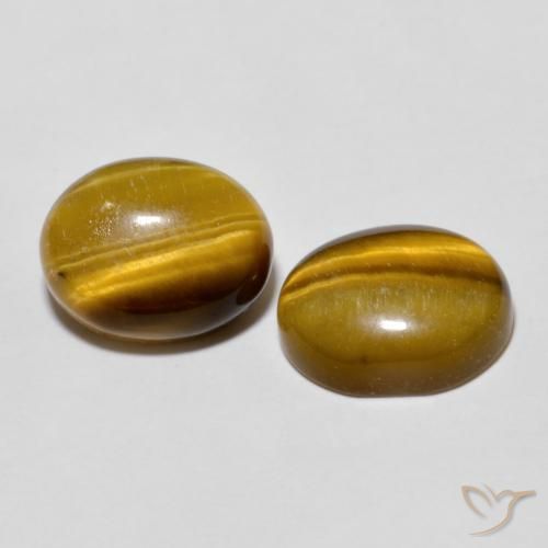 5.60 ct natürliche hellbraun Tigerauge-Edelsteine, Oval, Lichtundurchlässig
