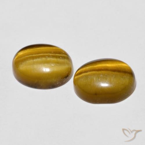 5.60 ct natürliche hellbraun Tigerauge-Edelsteine, Oval, Lichtundurchlässig