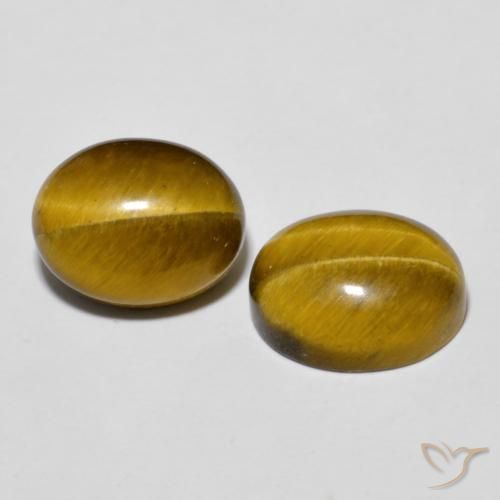 6.22 ct natürliche gold-braun Tigerauge-Edelsteine, Oval, Lichtundurchlässig