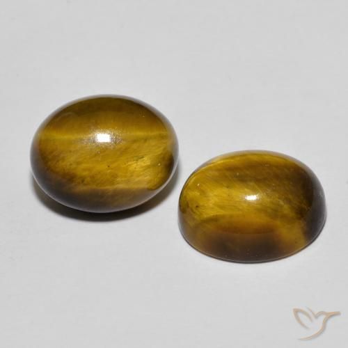 6.95 ct natürliche Warmes Braun Tigerauge-Edelsteine, Oval, Lichtundurchlässig