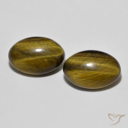 8.31ctw Natürlicher Warmes Braun Tigerauge, Oval, Lichtundurchlässig