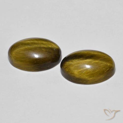 8.31 ct natürliche Warmes Braun Tigerauge-Edelsteine, Oval, Lichtundurchlässig