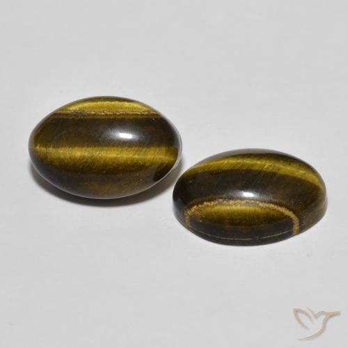 7.97 ct natürliche Warmes Braun Tigerauge-Edelsteine, Oval, Lichtundurchlässig
