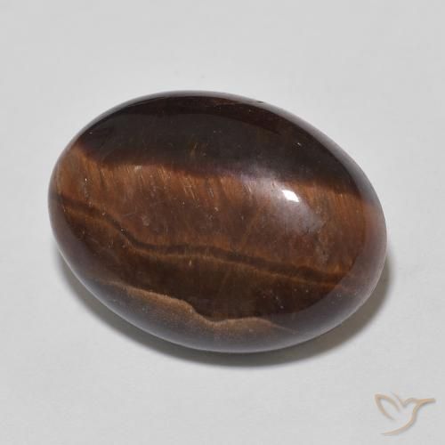 9,17 ctw natürlicher Hickory Braun Tigerauge, Oval, Lichtundurchlässig