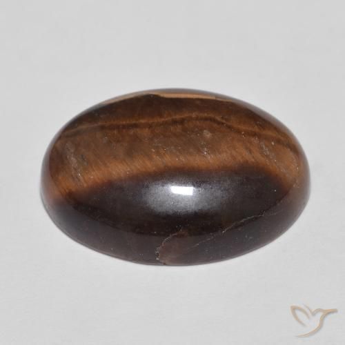 9,17 ctw natürlicher Hickory Braun Tigerauge, Oval, Lichtundurchlässig