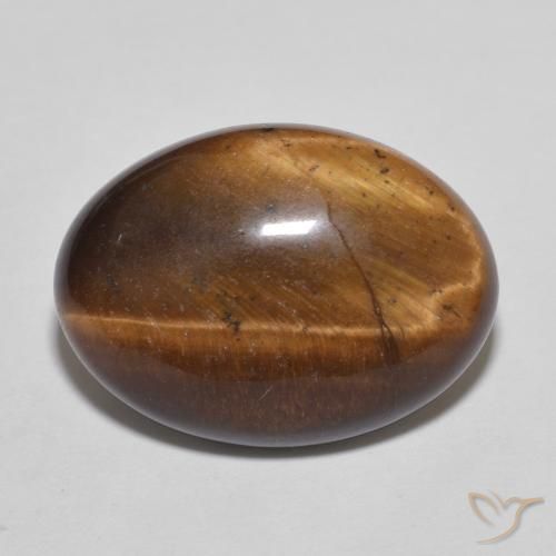 9.50ct Natürlicher Karamellbraun Tigerauge, Oval, Lichtundurchlässig