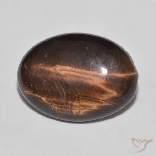 8.35ct Natürlicher rötlich-braun Tigerauge, Oval, Lichtundurchlässig