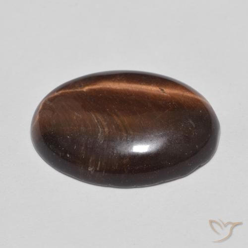 9,17 ctw natürlicher rötlich-braun Tigerauge, Oval, Lichtundurchlässig