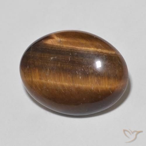 9,17 ctw natürlicher Warmes Braun Tigerauge, Oval, Lichtundurchlässig