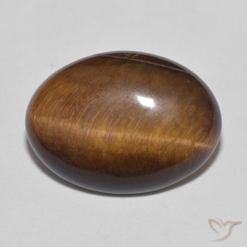 9.26ct Natürlicher Mittel braun Tigerauge, Oval, Lichtundurchlässig