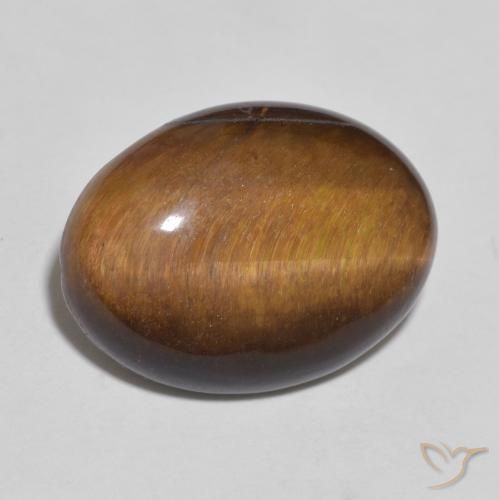 9,17 ctw natürlicher Mittel braun Tigerauge, Oval, Lichtundurchlässig