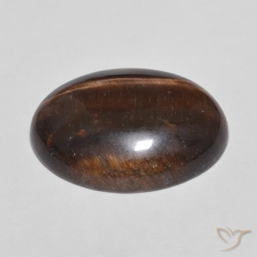 9,17 ctw natürlicher Hickory Braun Tigerauge, Oval, Lichtundurchlässig