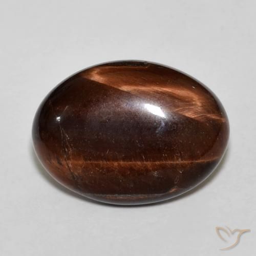 10.52ct Natürlicher Pekannussbraun Tigerauge, Oval, Lichtundurchlässig