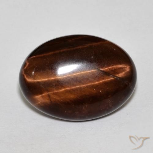 11.25ct Natürlicher Mittel braun Tigerauge, Oval, Lichtundurchlässig