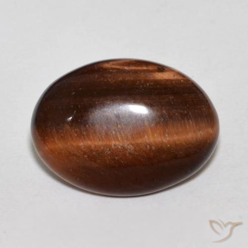 9.59ct Natürlicher Pekannussbraun Tigerauge, Oval, Lichtundurchlässig