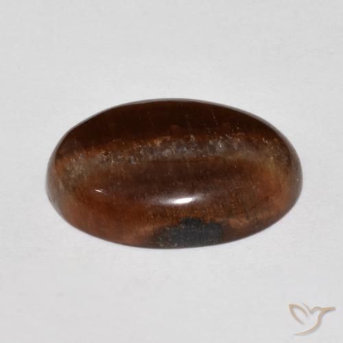 9,17 ctw natürlicher rötlich-braun Tigerauge, Oval, Lichtundurchlässig