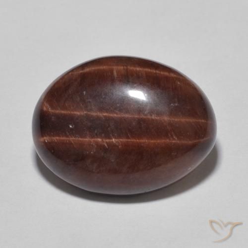 7.73ct Natürlicher Pekannussbraun Tigerauge, Oval, Lichtundurchlässig