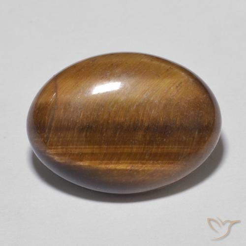 10.52ct Natürlicher Lebkuchen braun Tigerauge, Oval, Lichtundurchlässig